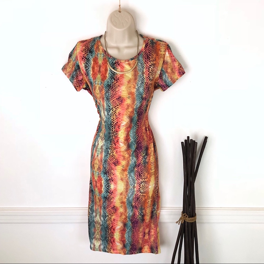 📌SOLD📌 NWT BOOHOO Snakeprint  Midi Dress 10